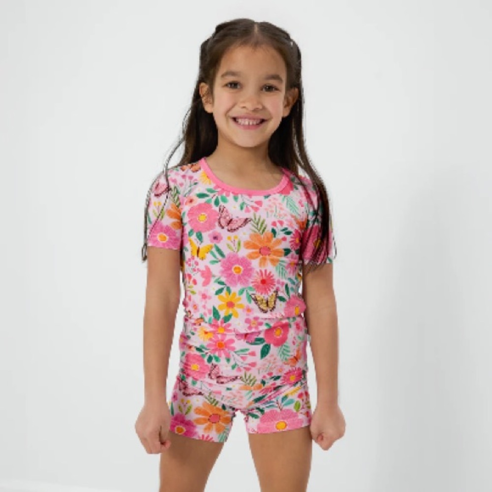 Little Sleepies Butterfly Blooms Shorts PJ - Sz 18-24 Months